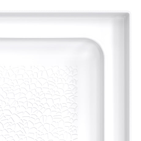 DreamLine DreamStone 32 in. D x 60 in. W x 4 5/16 in. H Left Drain Single Threshold Shower Base in White