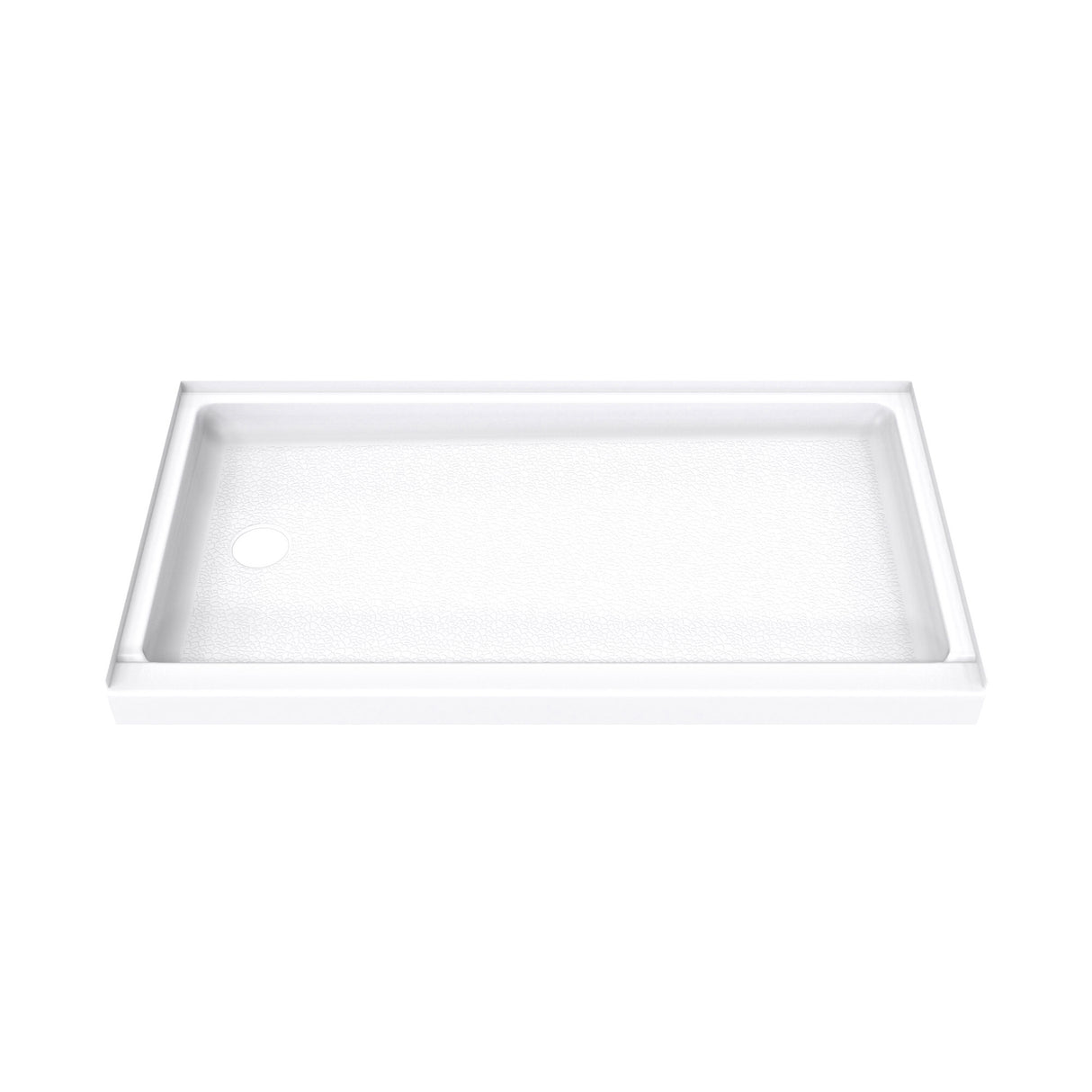 DreamLine DreamStone 32 in. D x 60 in. W Base and Wall Kit in White Modern Subway Pattern