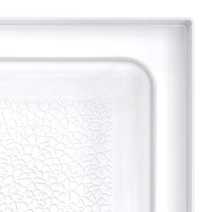DreamLine DreamStone 32 in. D x 60 in. W Base and Wall Kit in White Modern Subway Pattern