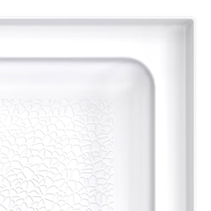 DreamLine DreamStone 32 in. D x 60 in. W Base and Wall Kit in White Traditional Subway Pattern