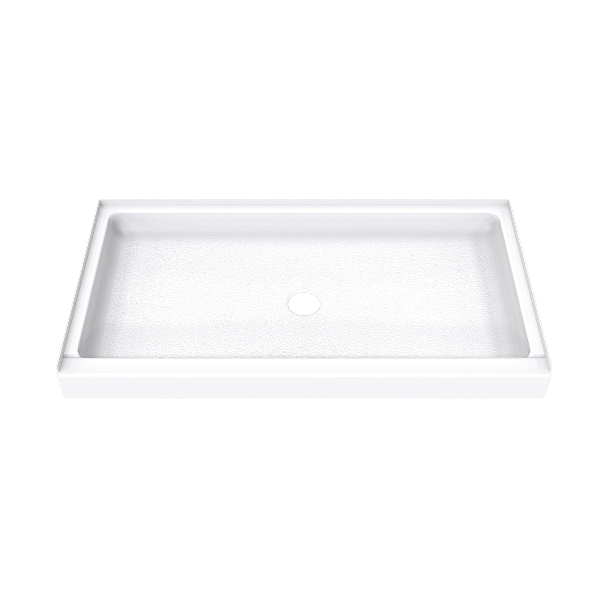 DreamLine DreamStone 32 in. D x 60 in. W Base and Wall Kit in White Traditional Subway Pattern