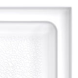 DreamLine DreamStone 34 in. D x 60 in. W x 5 1/2 in. H Center Drain Single Threshold Shower Base in White