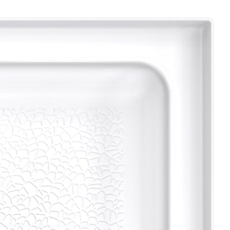 DreamLine DreamStone 34 in. D x 60 in. W x 5 1/2 in. H Center Drain Single Threshold Shower Base in White