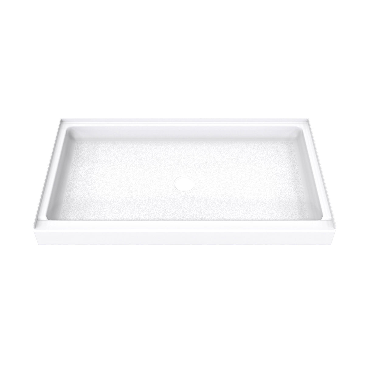 DreamLine DreamStone 34 in. D x 60 in. W Base and Wall Kit in White Modern Subway Pattern