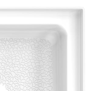 DreamLine DreamStone 38 in. D x 38 in. W Base and Wall Kit in White Modern Subway Pattern