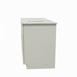 Cab-Tech 60" Double Vanity Suite – White with Custom Marble Top – Floor Model
