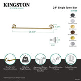 Victorian BA1111MB 24-Inch Towel Bar, Matte Black