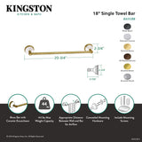Victorian BA1112PB 18-Inch Towel Bar, Polished Brass