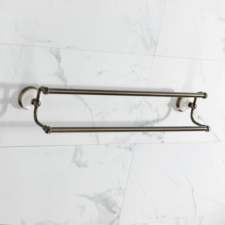 Victorian BA1113AB 24-Inch Dual Towel Bar, Antique Brass