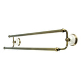 Victorian BA1113AB 24-Inch Dual Towel Bar, Antique Brass