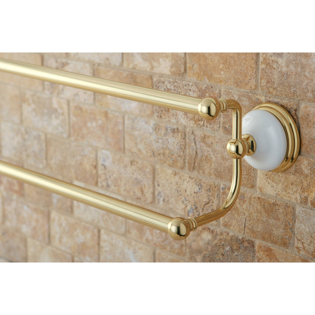 Victorian BA1113PB 24-Inch Dual Towel Bar, Polished Brass