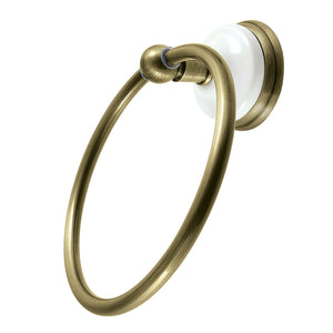 Victorian BA1114AB Towel Ring, Antique Brass