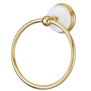 Victorian BA1114PB Towel Ring, Polished Brass