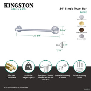 Vintage BA1161C 24-Inch Towel Bar, Polished Chrome