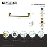 Heritage BA1752BB 18-Inch Towel Bar, Brushed Brass