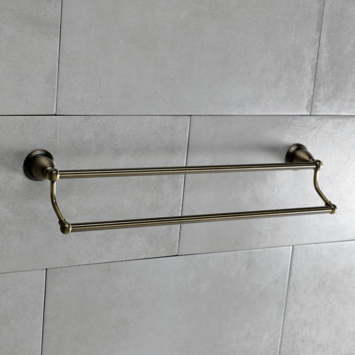 Heritage BA1753AB 24-Inch Dual Towel Bar, Antique Brass