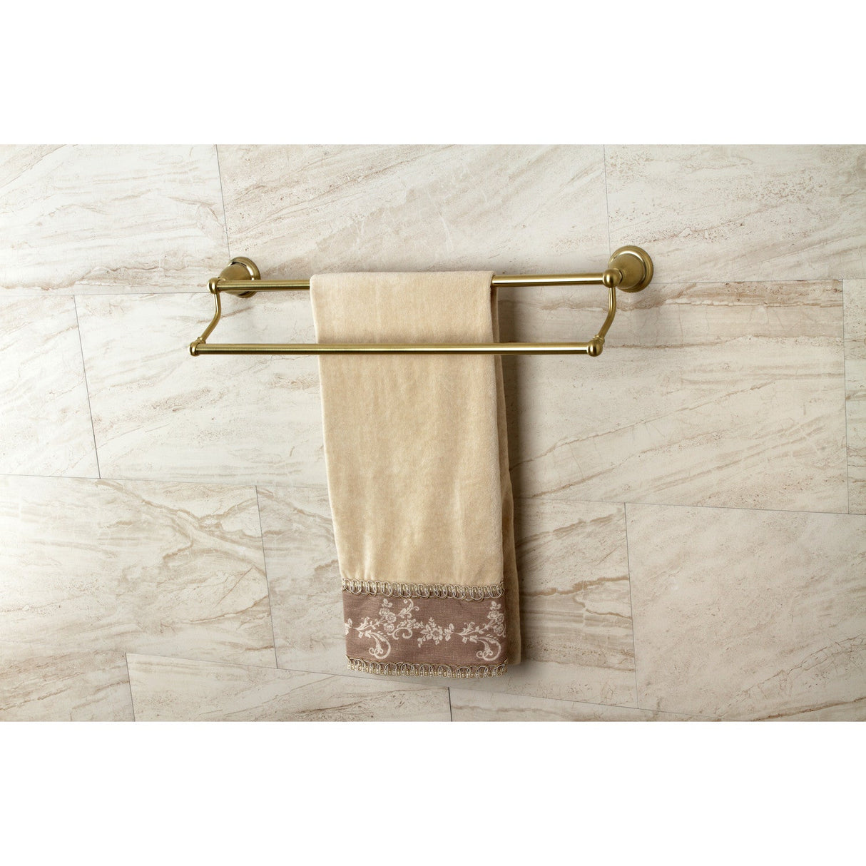 Heritage BA1753BB 24-Inch Dual Towel Bar, Brushed Brass