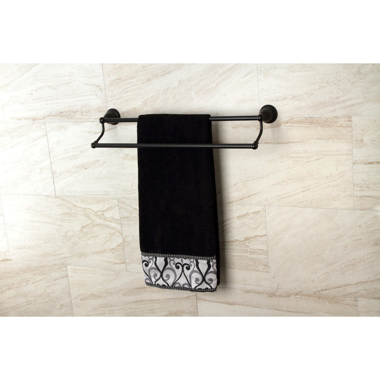 Heritage BA1753MB 24-Inch Dual Towel Bar, Matte Black