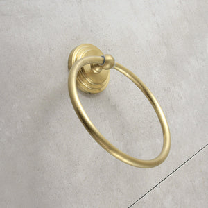 Milano BA2714BB Towel Ring, Brushed Brass