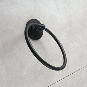 Milano BA2714MB Towel Ring, Matte Black