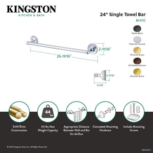 Classic BA311ORB 24-Inch Towel Bar, Oil Rubbed Bronze