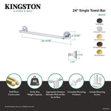 Classic BA311PB 24-Inch Towel Bar, Polished Brass