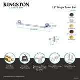 Classic BA312MB 18-Inch Towel Bar, Matte Black