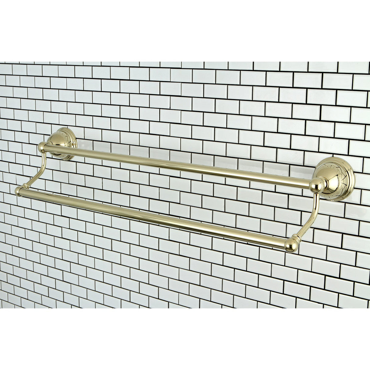 Restoration BA3963PB 24-Inch Dual Towel Bar, Polished Brass