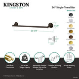 Metropolitan BA4811PB 24-Inch Towel Bar, Polished Brass