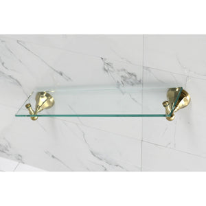 Metropolitan BA4819BB Glass Shelf, Brushed Brass