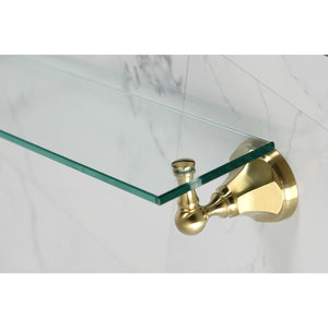 Metropolitan BA4819BB Glass Shelf, Brushed Brass