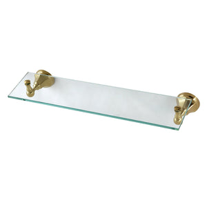Metropolitan BA4819BB Glass Shelf, Brushed Brass