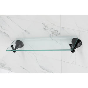 Metropolitan BA4819MB Glass Shelf, Matte Black