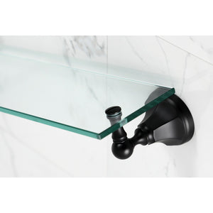 Metropolitan BA4819MB Glass Shelf, Matte Black