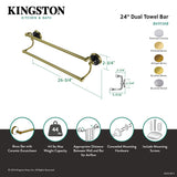 Water Onyx BA9113BB 24-Inch Dual Towel Bar, Brushed Brass