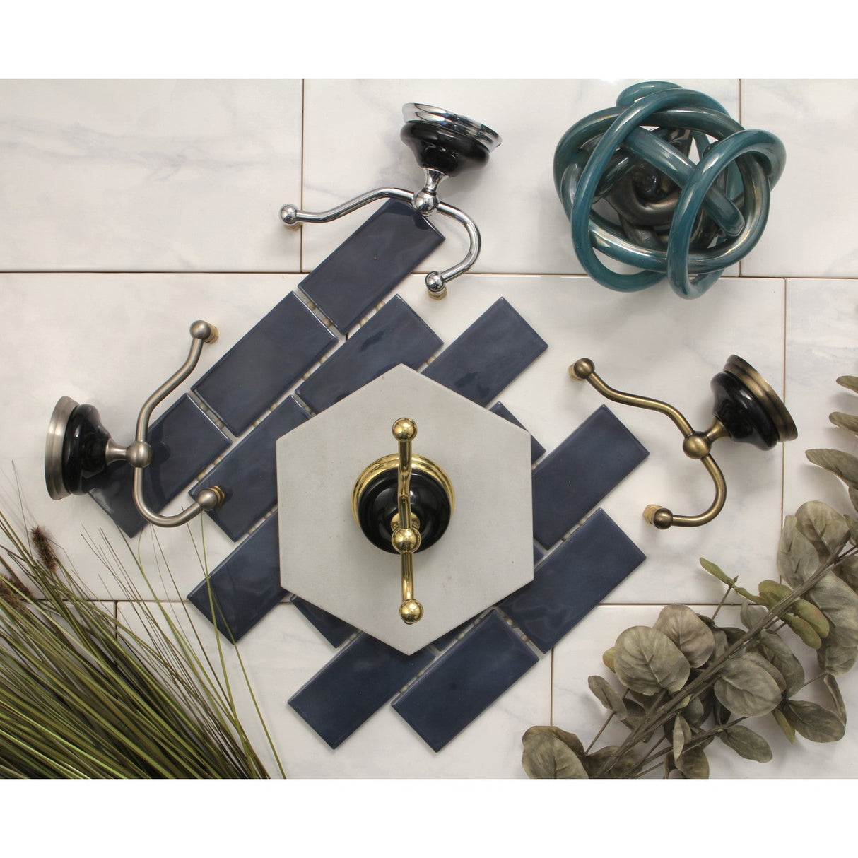 Water Onyx BA9117PB Robe Hook, Polished Brass