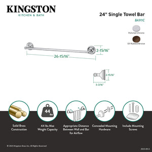 Laurel BA911ORB 24-Inch Towel Bar, Oil Rubbed Bronze