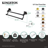 Monarch BAH612318MB Dual Towel Bar, Matte Black
