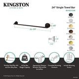 Concord BAH8211ORB 24-Inch Towel Bar, Oil Rubbed Bronze