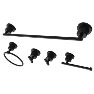 Concord BAH8212478MB 5-Piece Bathroom Hardware Set, Matte Black