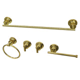 Concord BAH8212478PB 5-Piece Bathroom Hardware Set, Polished Brass