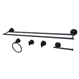 Concord BAH821330478MB 5-Piece Bathroom Hardware Set, Matte Black