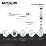 Concord BAH821330SN 30-Inch Dual Towel Bar, Brushed Nickel