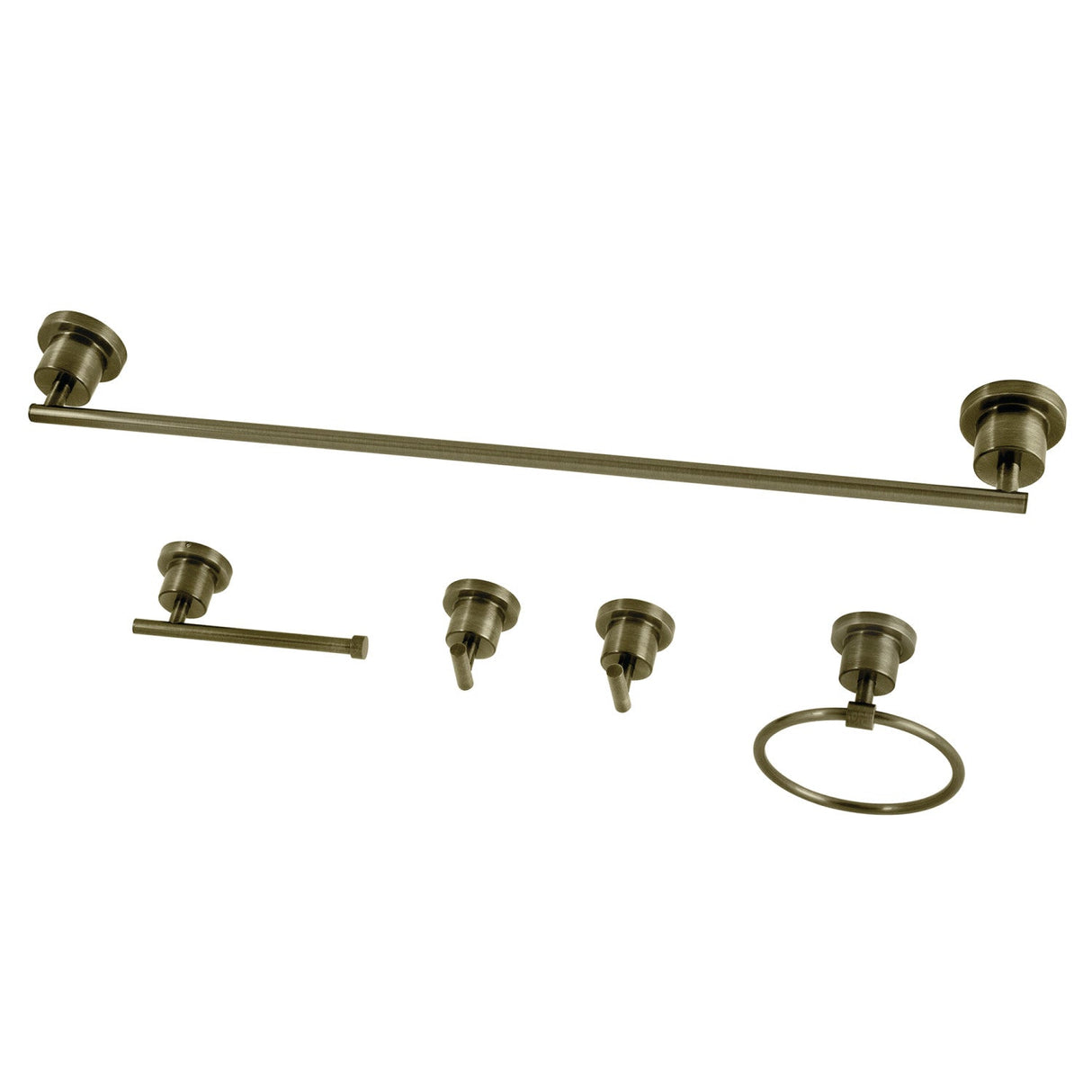 Concord BAH82134478AB 5-Piece Bathroom Hardware Set, Antique Brass