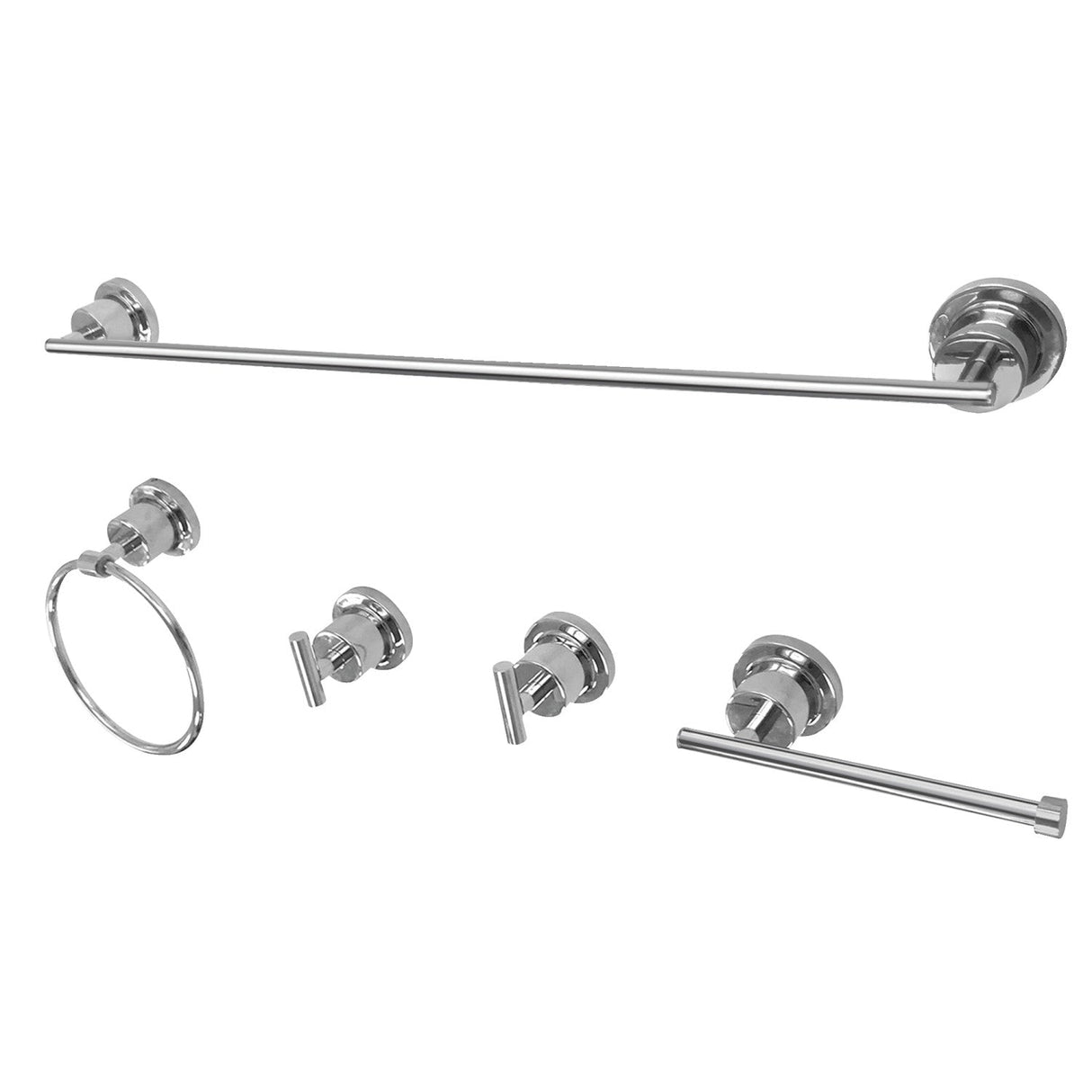 Concord BAH82134478C 5-Piece Bathroom Hardware Set, Polished Chrome