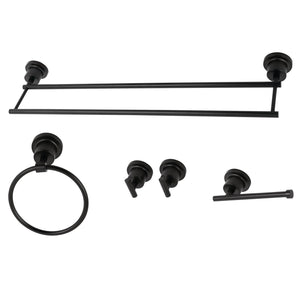Concord BAH8213478MB 5-Piece Bathroom Hardware Set, Matte Black