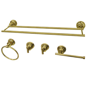 Concord BAH8213478PB 5-Piece Bathroom Hardware Set, Polished Brass