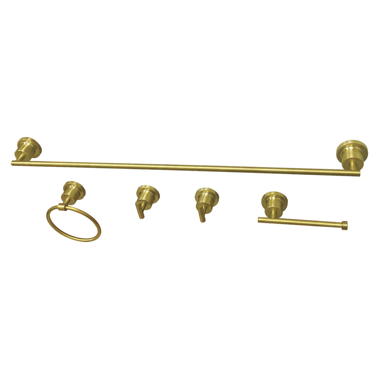 Concord BAH8230478SB 5-Piece Bathroom Hardware Set, Brushed Brass