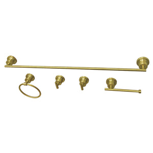 Concord BAH8230478SB 5-Piece Bathroom Hardware Set, Brushed Brass
