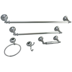 Naples BAHK1612478C 5-Piece Bathroom Hardware Set, Polished Chrome
